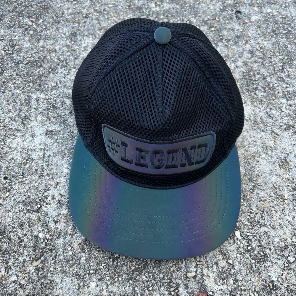#Legend snap back black Mesh Cap with Blue Brim - Picture 2 of 4